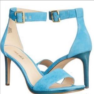 Turquoise Ankle Strap Heels